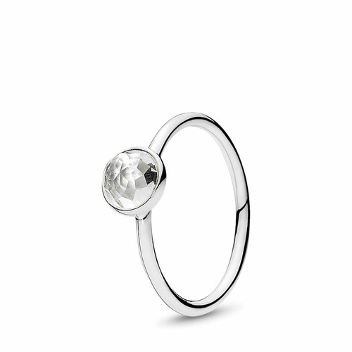 Authentic Pandora April Birthstone Ring 