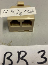 RJ11 Jack 2 Way Outlet Phone Modular Line Splitter Plug Adapter free shipping