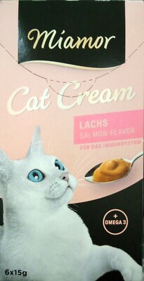 (  34,65 / kg)  Miamor Cat Cream mit Lachs, Omega 3, Snack für Katzen: 48 Beutel