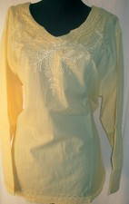 EMBROIDERED COTTON TOP KURTA YOGA TUNIC size 2XL46
