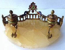 Calamaio Onice Bronzo Smalto Francia Intorno Al 1870 AL826