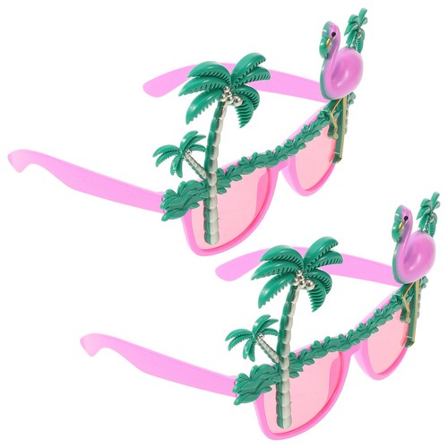 2 Stück Flamingobrille Ananas Party Sonnenbrille Hawaii Deko Mann lustig - Bild 10 von 12