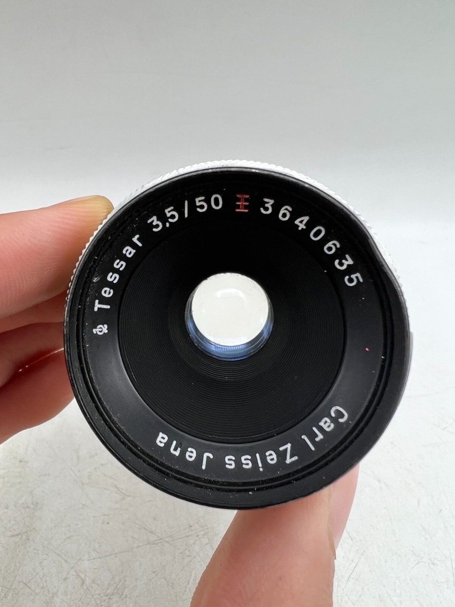 Carl Zeiss Jena Tessar 50mm f3.5 Red T Praktica M42 Screw Carl Zeiss Jena Tessar 50mm f3.5 Red T Praktica M42 Screw