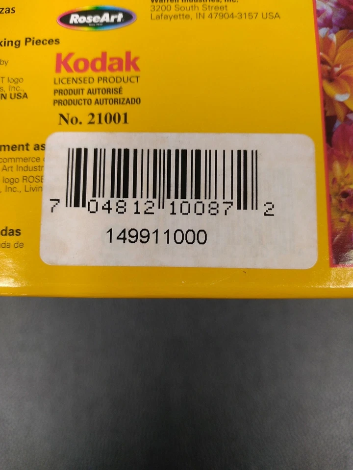 Rompecabezas Delightful Dahlias Kodacolor 1000 piezas 18x26" nuevo y sellado Foto 3 de 4