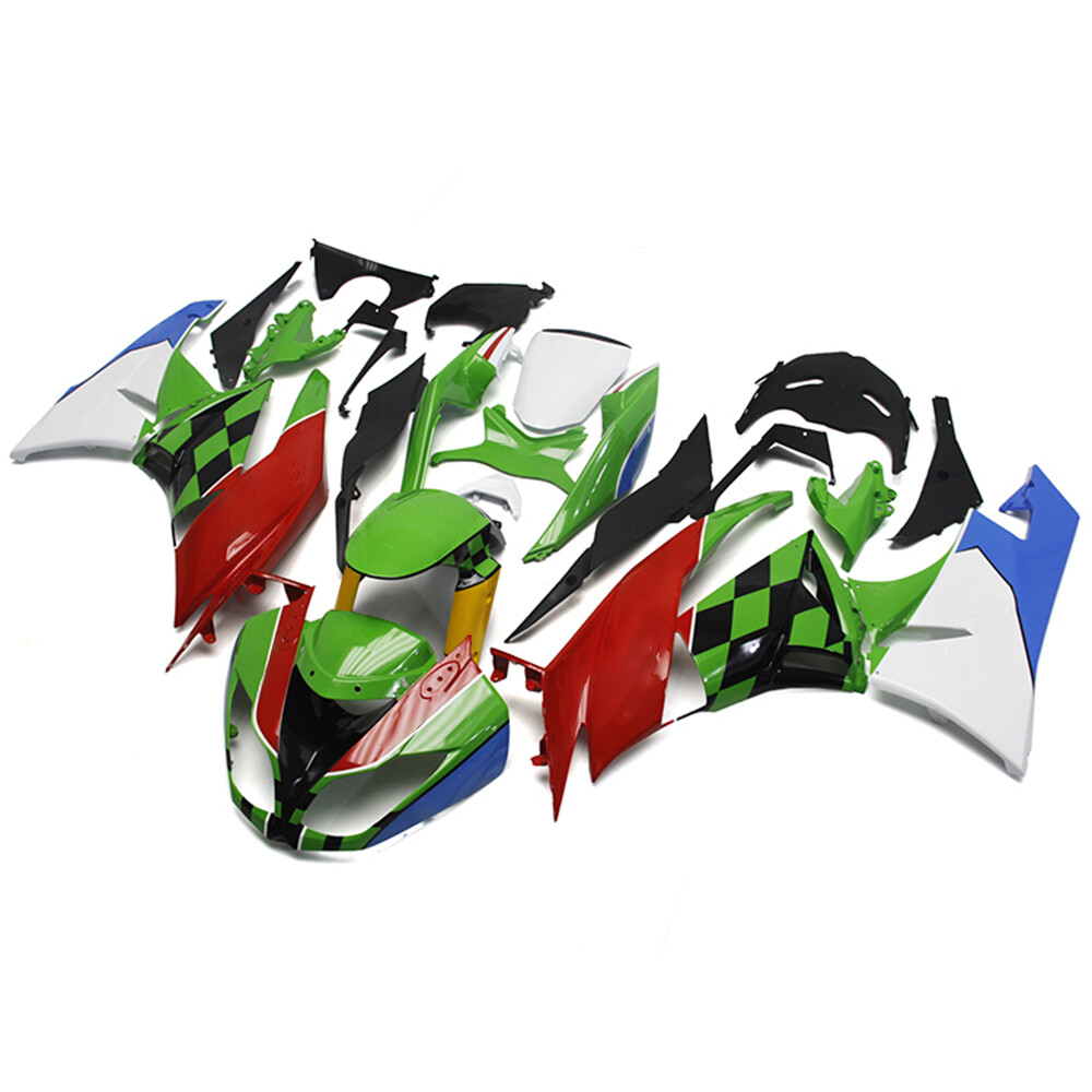 Green Red Fairing Kit for Kawasaki 2009-2012 Ninja ZX6R 636 10 11