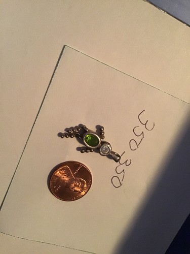 STERLING SILVER .925 BIRTHSTONE Light Green Boy CHARM