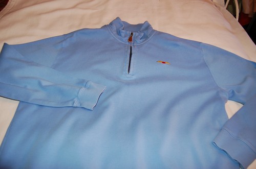 Sudadera para hombre Jack Nicklaus grande azul pima algodón 1/4 con cremallera - Imagen 6 de 10