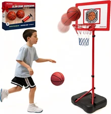 Toddler Basketball Hoop Set - Adjustable Indoor & Outdoor Mini Court - Christmas