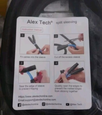 Alex Tech 10 Fuß - 3/4 Zoll Kabelschutz Draht Webstuhl Schlauch Kabelhülle Split