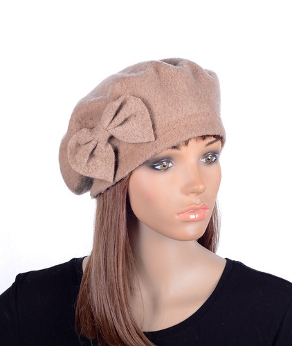 M497 Rosa Mujer Adorable Arco Bonito Lana Acrílico Invierno Gorro Sombrero Boina Gorra - Imagen 6 de 8