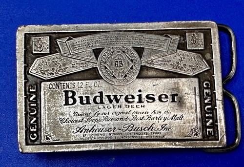 Budweiser King of Beers Official Anheuser Busch Collectors Bergamot Belt Buckle