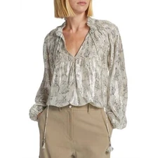 NWOT LOVE THE LABEL Meredith top blouse in Sabrina Lurex M