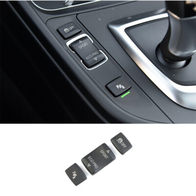 3pcs Car ESP OFF Sport ECO Pro P Button Trim For BMW 1 2 3 4 Series F20 F30 F32