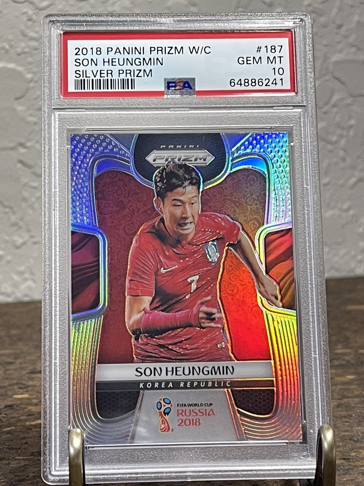 2018 Panini Prizm Silver World Cup Soccer #187 Son Heungmin Korea PSA 10