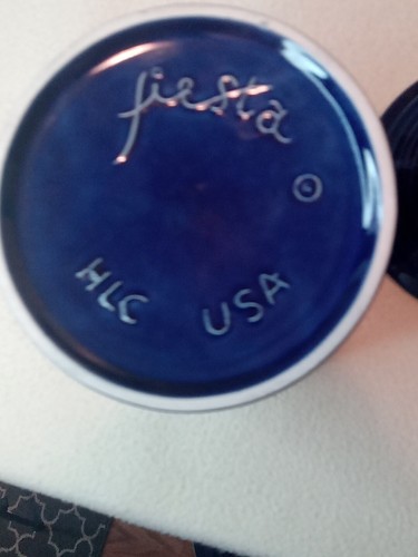 fiestaware FIESTA WARE large CANISTER CROCK LID cobalt blue 9.5 tall - Imagen 9 de 12