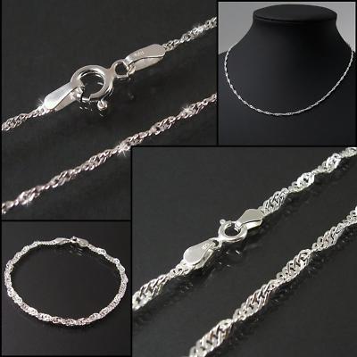 Kette Singapurkette 925 Silber Niklarson  Halskette Ketten Sterlingsilber VE27