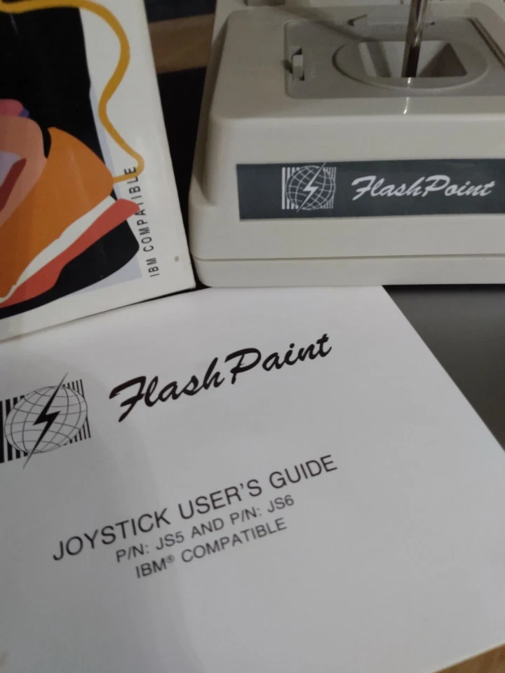 Vtg Gaming Joystick Model JS6 IBM Compatible Flash Point rapid fire - Image 3 of 4