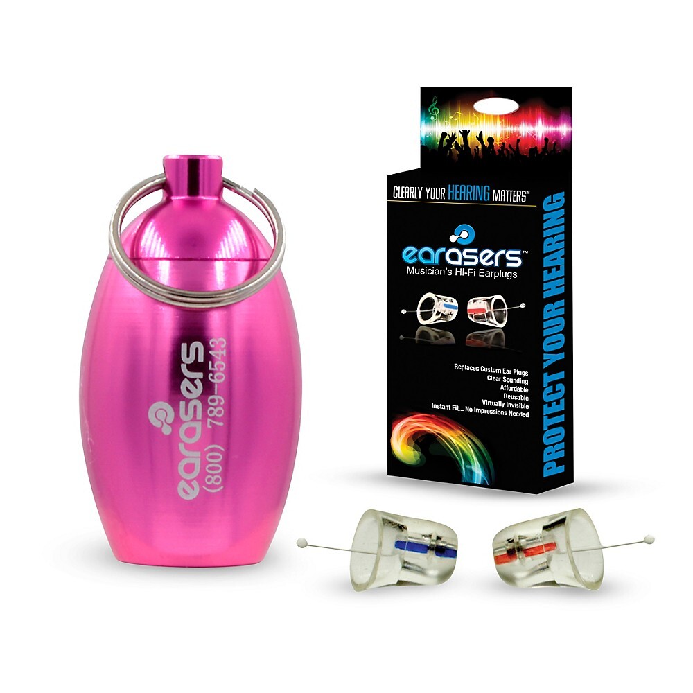 Наушники-вкладыши Medium для музыкантов и футляр для переноски в комплекте Розовые