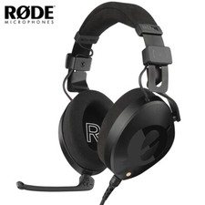 Black R DE NTH-100M Professional Over-Ear Headset for Media Broadcast Podcasting