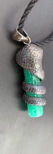 Retro Interchangable Magnetic Crystals Snake Necklace 12.5" 5 Crystals Total NEW - Picture 3 of 8