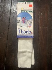 Thorlo Adult Over-the-Calf Us Team Ski Socks Skiing White 8.5-12.5 NWT