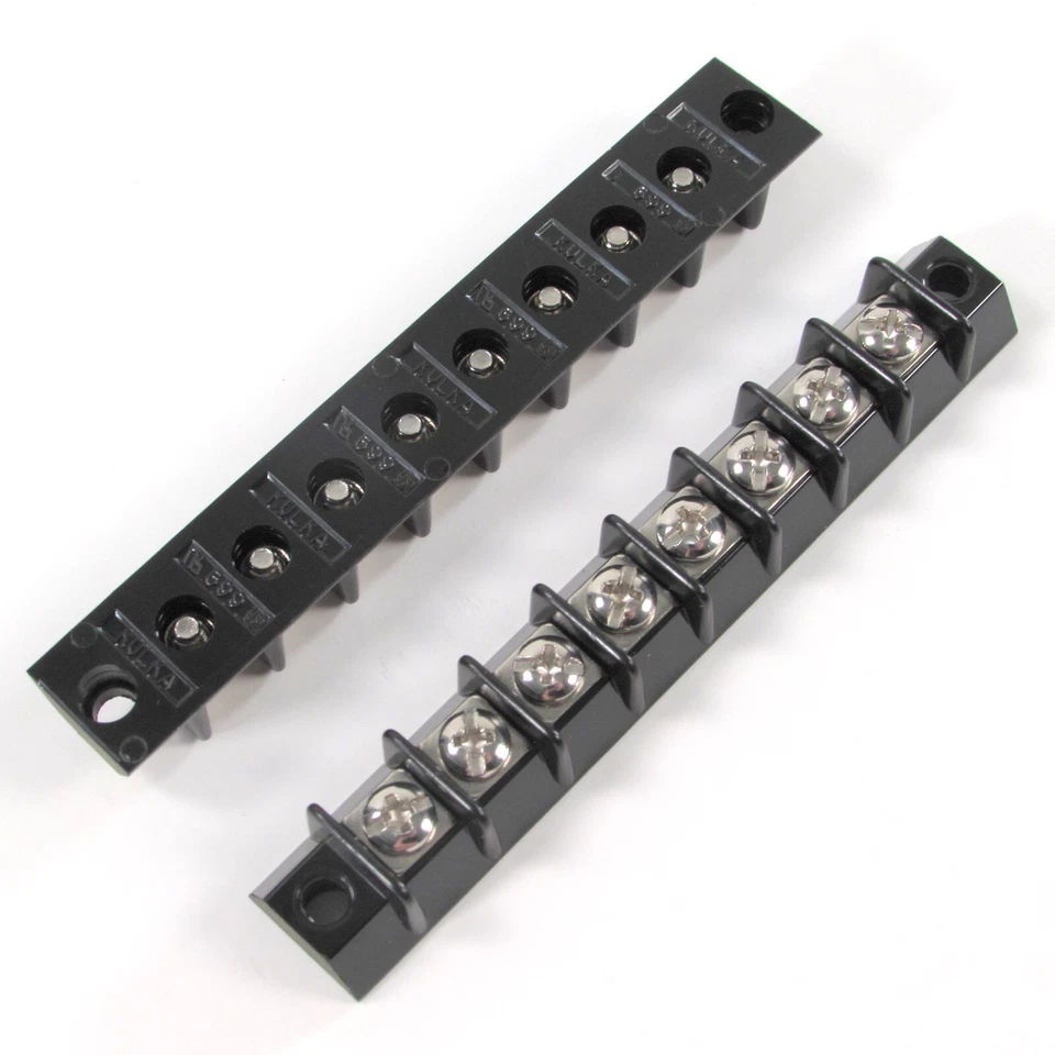 LOTE de 6 bloques de terminales Kulka 599-8 8 posiciones 16-22 AWG 15A 150V fila única Foto 2 de 3