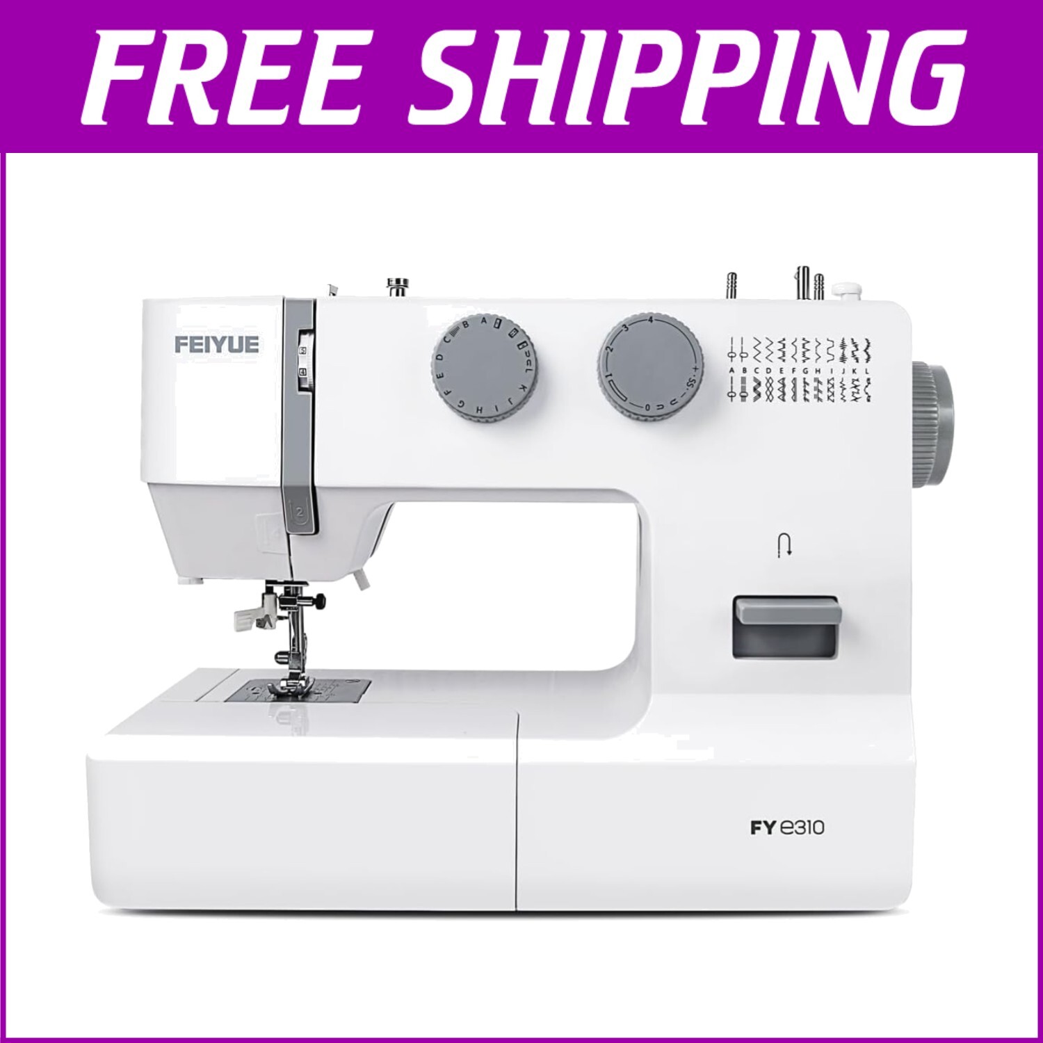FEIYUE FYe310 Full Size Sewing Machine with Foot Pedal Powerful Servo Motor ...