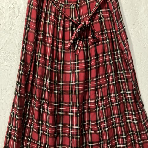 Vintage Unbranded Red Plaid Dress Sleeveless Size 14W - Picture 13 of 14