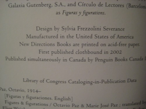 FIGURES & FIGURATIONS Octavio Paz POEMS 1st Edition First Printing Poetry Nobel - Picture 3 of 3