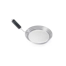 Grill Skillet With Removable Handle Stainless Steel BBQ Pan Non-Stick