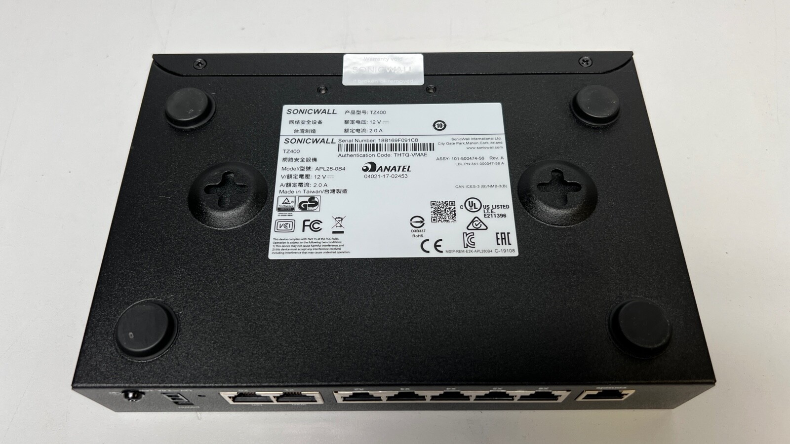 Sonicwall TZ400 APL28 0B4 Network Security Firewall Appliance EBay