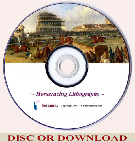 MAKE ANTIQUE HORSE RACING PRINTS Vol.1 Home Business Image Set Disc or Download - Picture 1 of 1