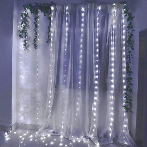 300 LED Curtain Fairy Lights Music String Light With Remote Xmas Party Wedding - Picture 4 of 27