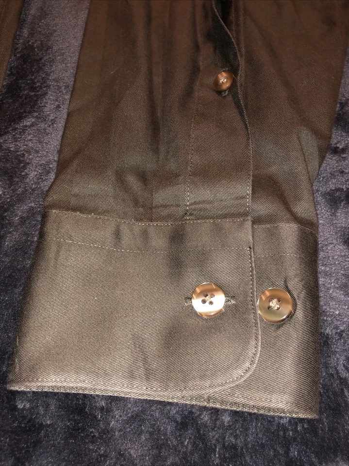 Camisa de vestir de manga larga con botones Perry Ellis Portfolio para hombre 16 1/2 36/37 Foto 4 de 4