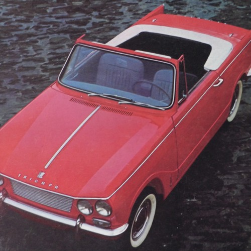 1963 Triumph Sports 6 Red Convertible Vintage Original Print Ad 8.5 x 11" - Picture 2 of 5
