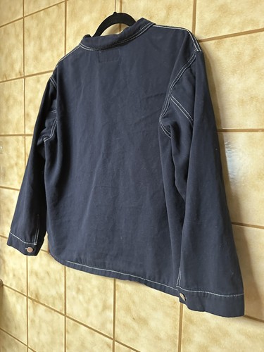 Smyth Youth Retro Y2K Urban Core Hip Hop Button Front Shirt Jacket Blue Sz XL - Picture 5 of 9