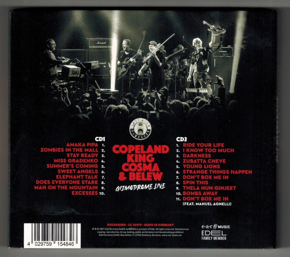 COPELAND / KING / COSMA & BELEW - GIZMODROME LIVE - 2CD - neu + OVP - The Police - Bild 2 von 3