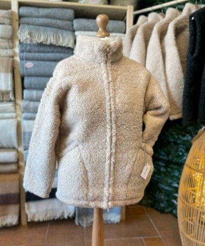 Giacca di lana MERINO lana vergine 100% lana merino - beige - taglie dalla XS alla XXL - Foto 8 di 14