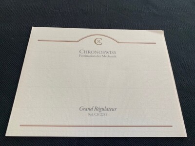 Watch Catalog / Mini Catalogue Uhr CHRONOSWISS '' Grand Régulateur '' 2000