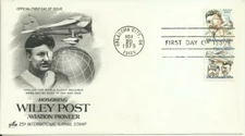 1979 Wiley Post Aviation Pioneer Art Craft First Day Of Issue Postal Cover