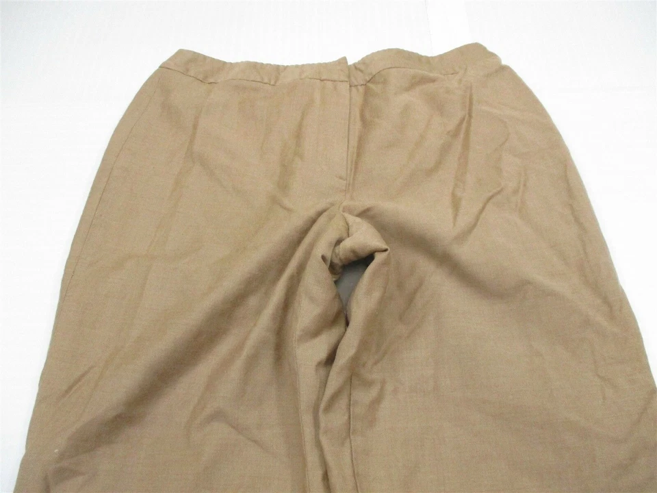 Pantalones para mujer ANNE KLEIN talla 4 vestido mezcla lana frente plano marrón Foto 2 de 4