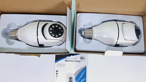 WiFi Smart Light Bulb Camera T-CP8052LF-W3M 2 Pack In Original Boxes Used - Picture 5 of 7