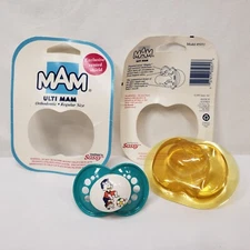 Vintage Ulti MAM Pacifier Soccer Player Blue 1995 Sassy Orthodontic Latex Nipple