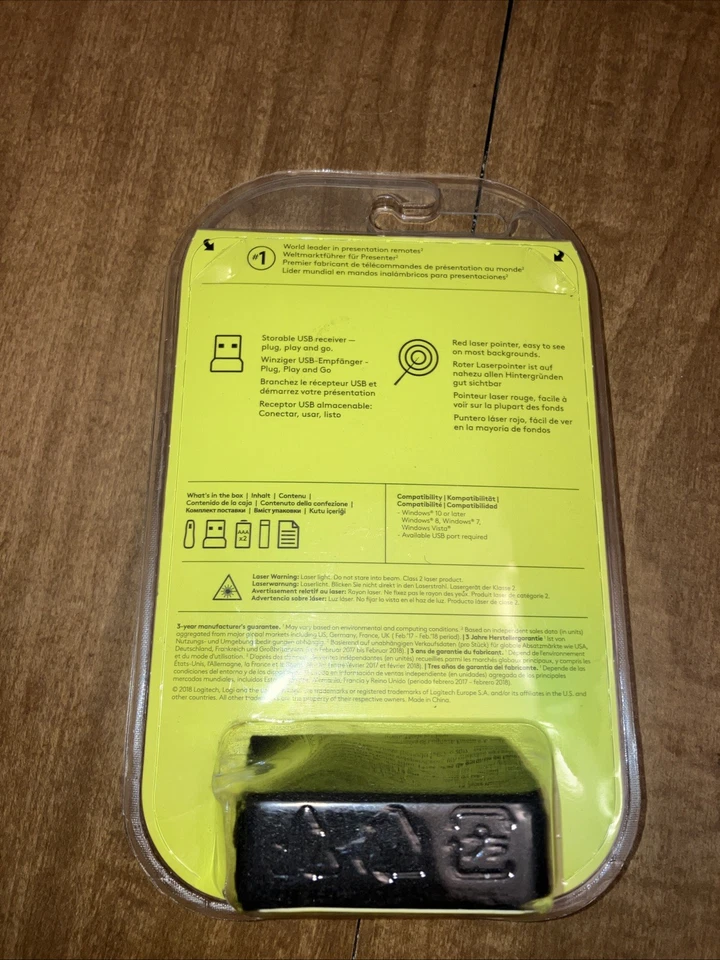 Logitech R400 Presenter Remote Control & Laser Pointer New Sealed 910-001354 - Image 3 of 4