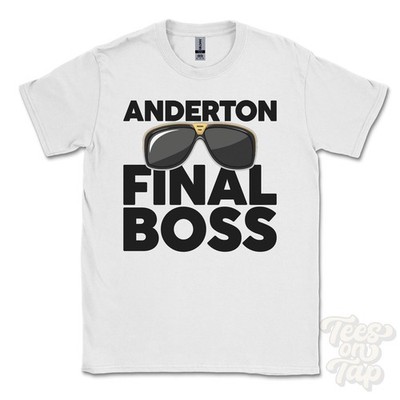 ANDERTON FINAL BOSS T-SHIRT funny xmas gift cheshire millbrook anderton with