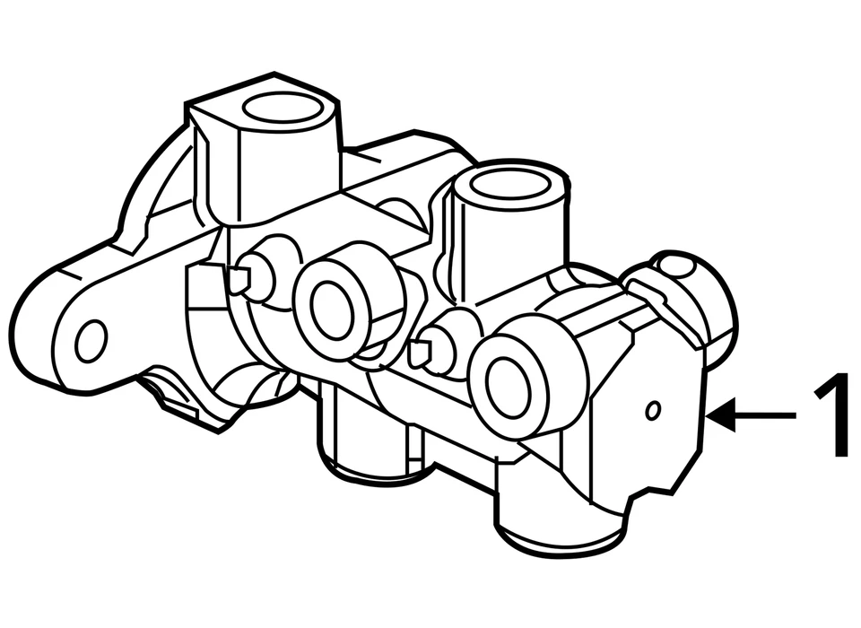 Chrysler 200 2013 cilindro maestro ABS freno de disco trasero 115 k millas fabricante de equipos originales usado Foto 4 de 4