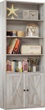 Industrial Bookshelves Bookcases W/ Doors Floor Standing 6 Shelf Display