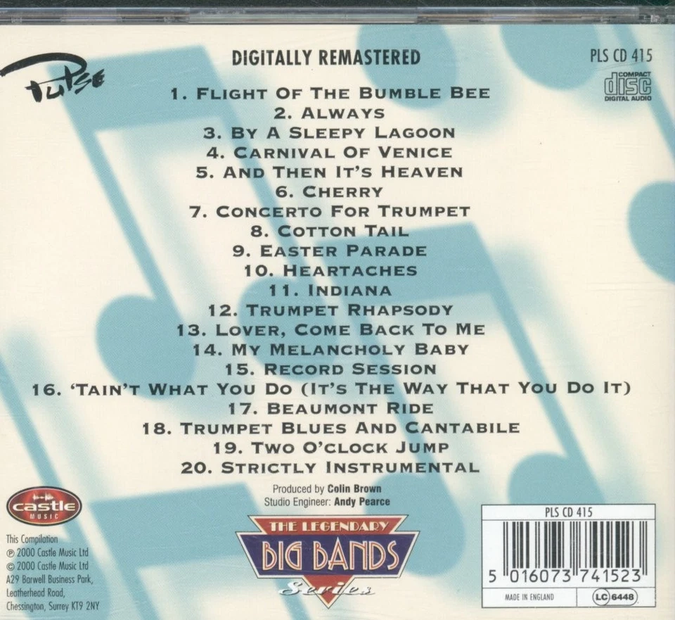 PLSCD415 Harry James Legendary Big Band Series CD UK Castle 2000 PLSCD415 - Image 2 of 3