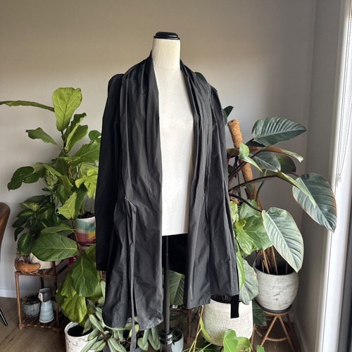 Mela Purdie Jacket Size M/L Lightweight Black Windbreaker Nylon Tie Waist - Bild 11 von 12