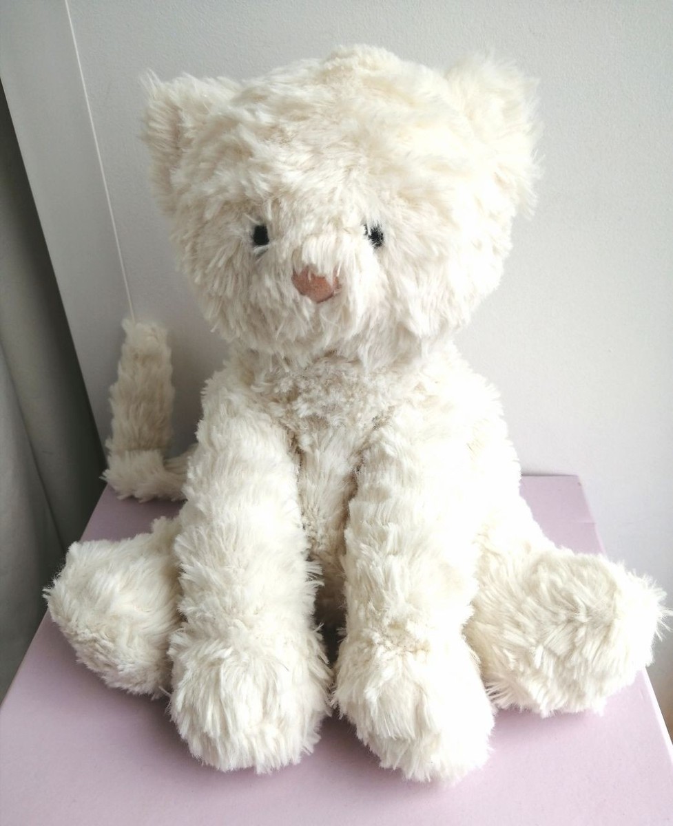 Jellycat Fuddlewuddle Kitty Retired White Cat Jelly Collectible